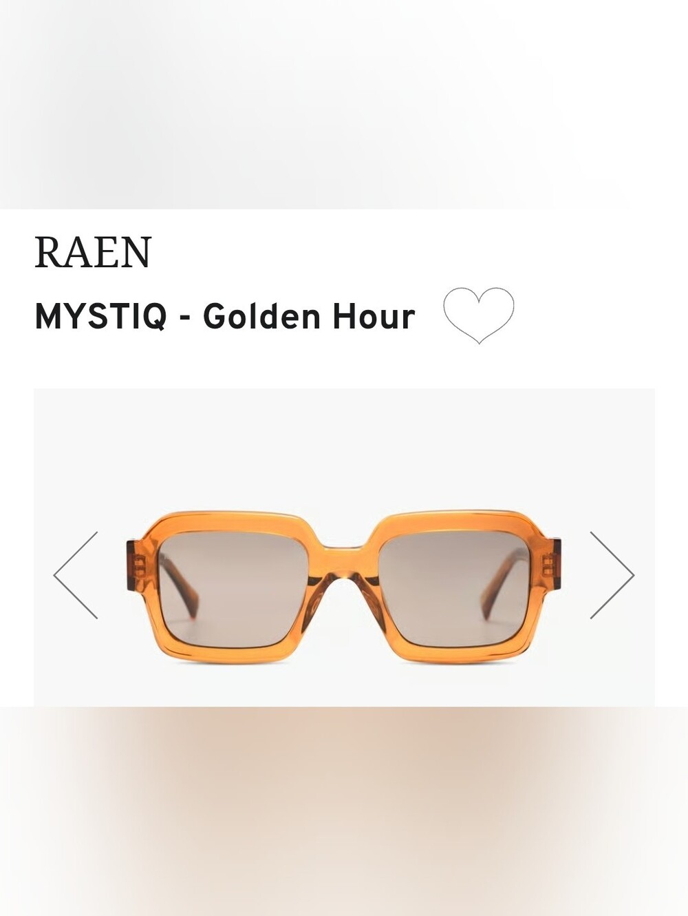 RAEN Mystiq Square Sunglasses — Amber Frame with Gradient Lenses